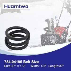 Huarntwo 754-04195 954-04195A Auger Drive Belt for MTD Troy Bilt Cub Cadet Snow Thrower(1/2" x 37")