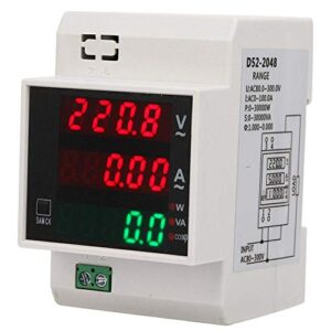 digital energy meter, multifunction din rail power meter ac100a kwh meter with led display ac80-300v/ac200-450v(ac80-300/100a)