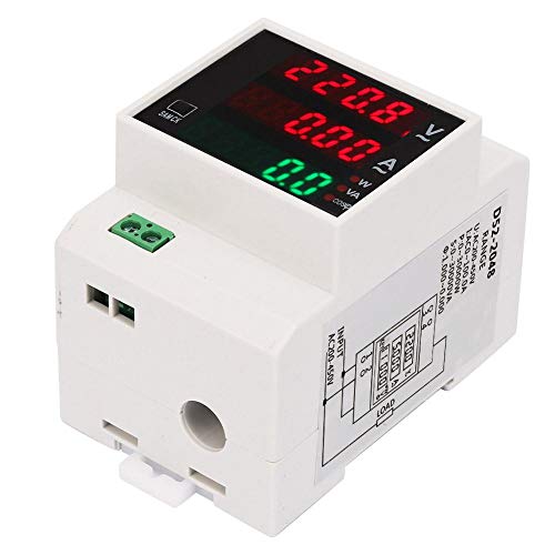 Digital Energy Meter, Multifunction Din Rail Power Meter AC100A KWH Meter with LED Display AC80-300V/AC200-450V(AC80-300/100A)