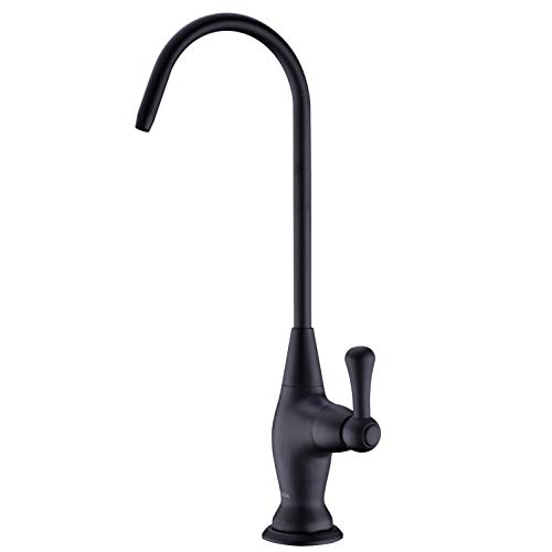 GICASA Matte Black Water Filter Faucet, Non-Air-Gap 304 Stainless Steel Drinking Water Beverage Faucet for Reverse Osmosis Systems Water Filtration System