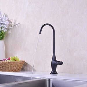 GICASA Matte Black Water Filter Faucet, Non-Air-Gap 304 Stainless Steel Drinking Water Beverage Faucet for Reverse Osmosis Systems Water Filtration System