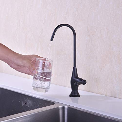 GICASA Matte Black Water Filter Faucet, Non-Air-Gap 304 Stainless Steel Drinking Water Beverage Faucet for Reverse Osmosis Systems Water Filtration System