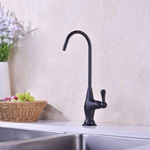GICASA Matte Black Water Filter Faucet, Non-Air-Gap 304 Stainless Steel Drinking Water Beverage Faucet for Reverse Osmosis Systems Water Filtration System