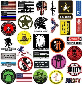 treearm hard hat stickers set of 32 funny water proof helmet sticker and decals with american flag for hard hats construction helmet and tool box 2.5-3.5 inch size