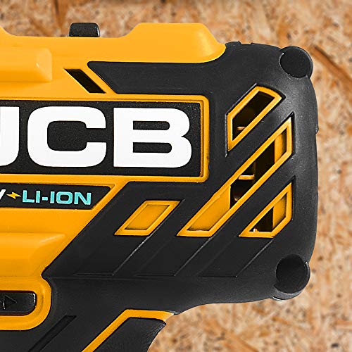 JCB Tools - JCB 20V Cordless Brushless Drill Driver Power Tool - No Battery - Variable Speed - Forward And Reverse Rotation - For Home Improvement, Drilling, Screw Driving, Drill or Hex Bits