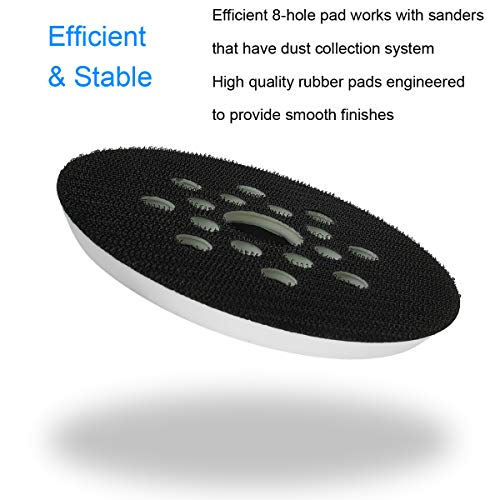 5 Inch 8 Hole Hook & Loop Replacement Sander Pad for 5" Bosch ROS20VS, ROS20VSC, ROS20VSK, ROS20, ROS10 Random Orbit Sander…