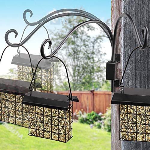 AJART Bird Feeder Hangers Outdoor: 16-Inch Swivel Hanging Plant Bracket for Indoor Wall Mount - Swivel Plant Hook for Flower Basket