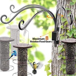 AJART Bird Feeder Hangers Outdoor: 16-Inch Swivel Hanging Plant Bracket for Indoor Wall Mount - Swivel Plant Hook for Flower Basket