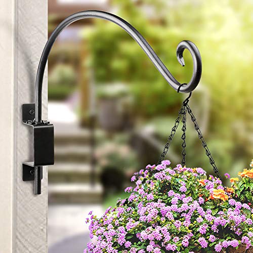 AJART Bird Feeder Hangers Outdoor: 16-Inch Swivel Hanging Plant Bracket for Indoor Wall Mount - Swivel Plant Hook for Flower Basket