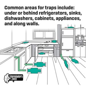 Exterminator’s Choice - Large White Glue Sticky Traps - Professional Quality Glue Board - Easy Pest Control for Ants, Roaches, Crickets, Spiders, Beetles and More - Includes 24 Traps