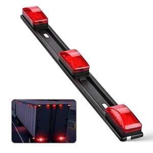 nilight tl-11 1pc red 9 led id bar marker tail black stainless steel bracket for truck trailer boat identification light, 2 years warranty