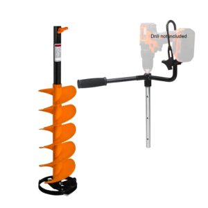 nordic legend e-drill nylon ice auger combo and universal adapter with 14” extension (8-in)