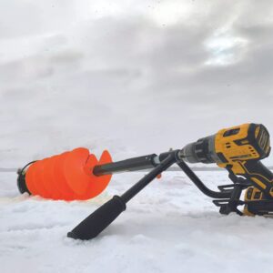 Nordic Legend E-Drill Nylon Ice Auger Combo and Universal Adapter with 14” Extension (8-in)