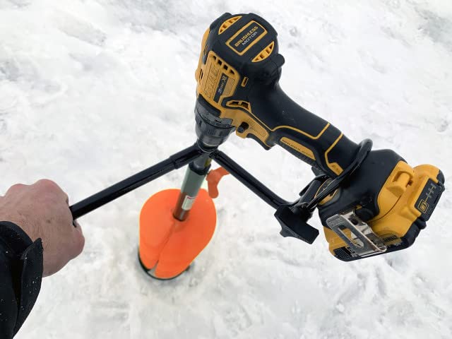 Nordic Legend E-Drill Nylon Ice Auger Combo and Universal Adapter with 14” Extension (8-in)