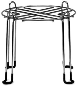 impresa extra tall water filter stand for berkey 8" tall by 9" wide, countertop stainless steel stand for most medium gravity fed water coolers - fills tall glasses, pitchers, pots with water