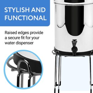 IMPRESA Extra Tall Water Filter Stand For Berkey 8" Tall by 9" Wide, Countertop Stainless Steel Stand for Most Medium Gravity Fed Water Coolers - Fills tall Glasses, Pitchers, Pots with Water