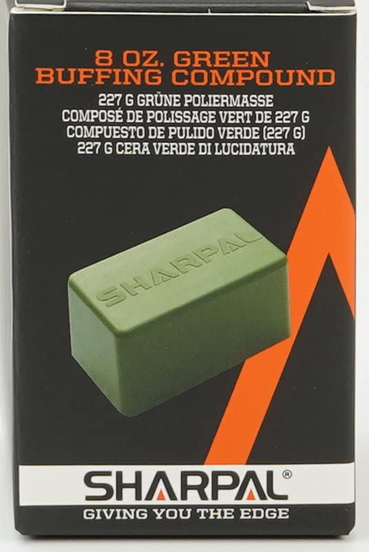 SHARPAL 209H 222g / 8 Oz. Polishing Compound Fine Green Buffing Compound, Leather Strop Sharpening Stropping Compound