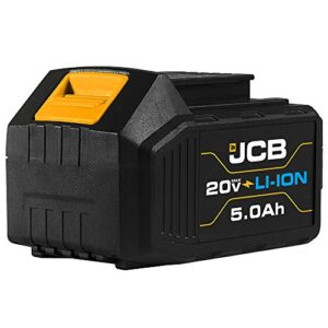 JCB Tools - JCB 20V Cordless Brushless Impact Driver Power Tool - 5.0Ah Battery, Charger, Zip Case - Compact Screwdriver For Home Improvements And Professionals, Decking, Removing Bolts, Long Screws