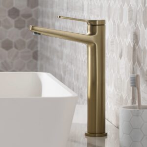 Kraus KVF-1400BG Indy Single Handle Vessel Bathroom Faucet, Brushed Gold