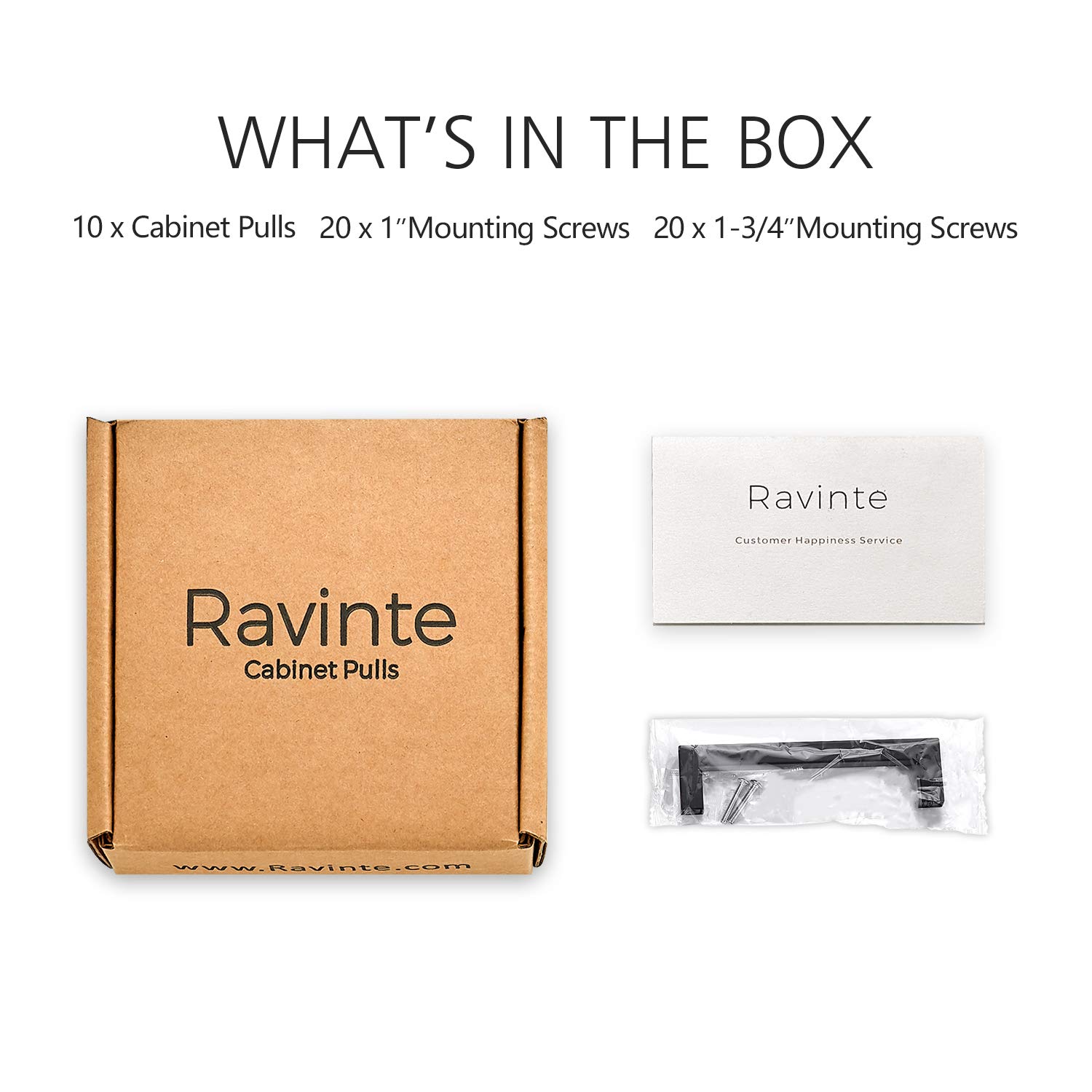 Ravinte 10 Pack 5 Inch Square Cabinet Handles Matte Black Pulls Drawer Kitchen Hardware for Cabinets Cupboard.