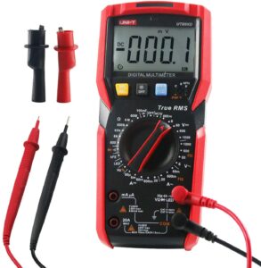 uni-t ut89xd digital multimeter,trms 6000 counts volt meter manual ranging,measures ac/dc voltage tester,resistance,capacitance,diode,ncv,temperature,led test (ut89xd)