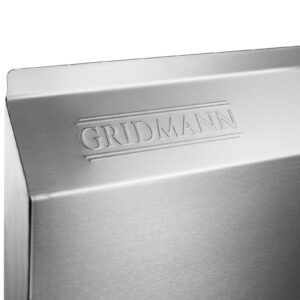 GRIDMANN Stainless Steel 1 Compartment Utility Sink with Left Drainboard, NSF Certified Commercial Kitchen Sink, 18" x 18" x 12" Bowl