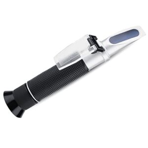 Salinity Refractometer, Handheld 0 to 100% Salinity Refractometer Salinometer Portable Sea Water Salt Concentration Tester Meterwith Automatic Temperature Compensation