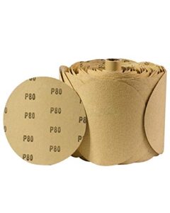 s satc 100 pcs psa sanding discs 6 inch adhesive backed sandpaper 80 grit sander attachment for drill self stick aluminum oxide round automotive sandpaper with sticky back
