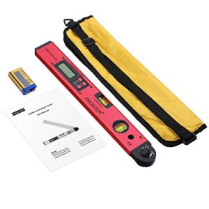 Proster 0~225° LCD Digital Protractor Spirit Level Angle Finder Gauge Meter for Carpenter Woodworking Home Decoration