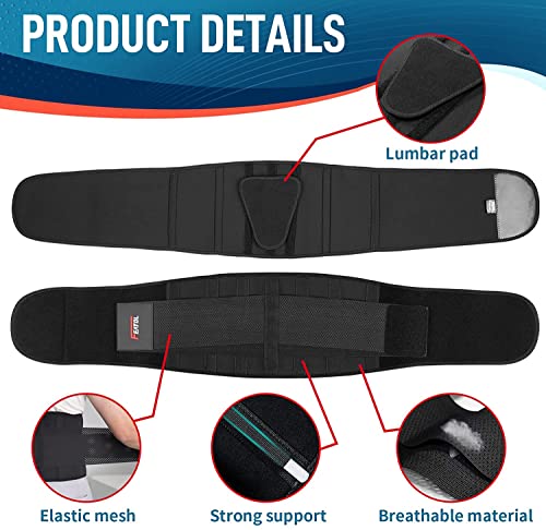 FEATOL Back Brace for Lower Back Pain, Back Support Belt for Women & Men, Breathable Lower Back Brace with Lumbar Pad, Lower Back Pain Relief for Herniated Disc, Sciatica, Large Size/ X Large Size (Waist :30''-38.6'')