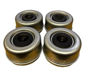 m-parts 4pc trailer hub dust caps with rubber lubbed cap, 2.75" od x 1.5" height, for 8-lug 7,000/8,000lb trailer axle wheel hub, rubber grease dust cap for wheel beaing hub dc-275l (2 pairs)