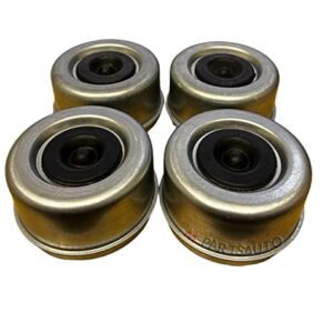 M-Parts 4PC Trailer Hub Dust Caps with Rubber Lubbed Cap, 2.75" OD x 1.5" Height, for 8-Lug 7,000/8,000LB Trailer Axle Wheel Hub, Rubber Grease Dust Cap for Wheel Beaing Hub DC-275L (2 Pairs)