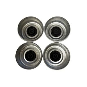 M-Parts 4PC Trailer Hub Dust Caps with Rubber Lubbed Cap, 2.75" OD x 1.5" Height, for 8-Lug 7,000/8,000LB Trailer Axle Wheel Hub, Rubber Grease Dust Cap for Wheel Beaing Hub DC-275L (2 Pairs)