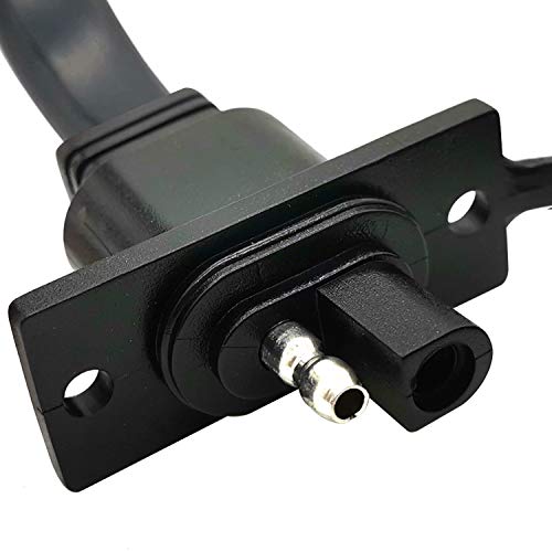 AYECEHI 12AWG SAE Extension Cable,SAE to SAE Solar Weatherproof Socket Sidewall Port,SAE Cable Quick Disconnect Connect Panel Mount Universal Flush Mountable Connector [Male to Male]
