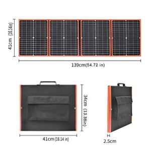 XINPUGUANG 80W 12V Foldable Solar Panel Kit Portable Solar Charger USB DC Output for RV/Camping/Portable Power Station/Cell Phone