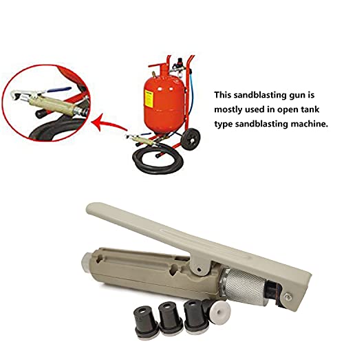 Sand Blaster Gun Contains 4pcs Ceramic Tips Abrasive Blaster Gun Nozzles Remove Paint,Stain,Rust,Grime on Surfaces