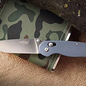 Firebird GANZO Folding Pocket Knife FB727S-GY 440C Stainless Steel Blade G10 Anti-Slip Handle with Clip Hunting Fishing Camping Gear Outdoor Folder EDC Pocket Knife (Gray)