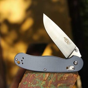 Firebird GANZO Folding Pocket Knife FB727S-GY 440C Stainless Steel Blade G10 Anti-Slip Handle with Clip Hunting Fishing Camping Gear Outdoor Folder EDC Pocket Knife (Gray)