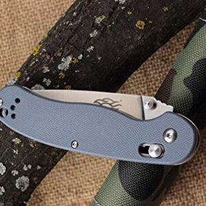 Firebird GANZO Folding Pocket Knife FB727S-GY 440C Stainless Steel Blade G10 Anti-Slip Handle with Clip Hunting Fishing Camping Gear Outdoor Folder EDC Pocket Knife (Gray)