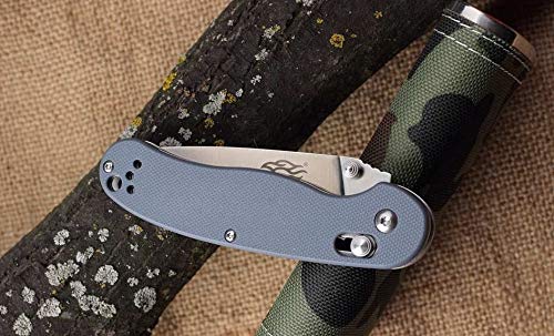 Firebird GANZO Folding Pocket Knife FB727S-GY 440C Stainless Steel Blade G10 Anti-Slip Handle with Clip Hunting Fishing Camping Gear Outdoor Folder EDC Pocket Knife (Gray)