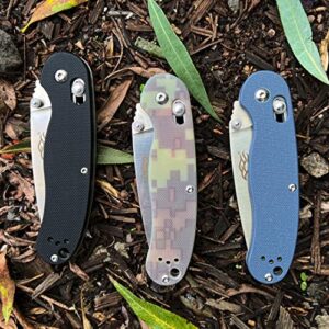 Firebird GANZO Folding Pocket Knife FB727S-GY 440C Stainless Steel Blade G10 Anti-Slip Handle with Clip Hunting Fishing Camping Gear Outdoor Folder EDC Pocket Knife (Gray)