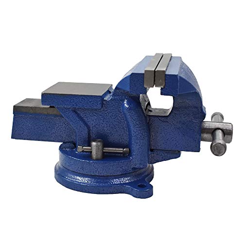 findmall 5" Bench Vise with Anvil 360° Swivel Locking Base Table Top Clamp Heavy Duty Vice Swivel Base Bench