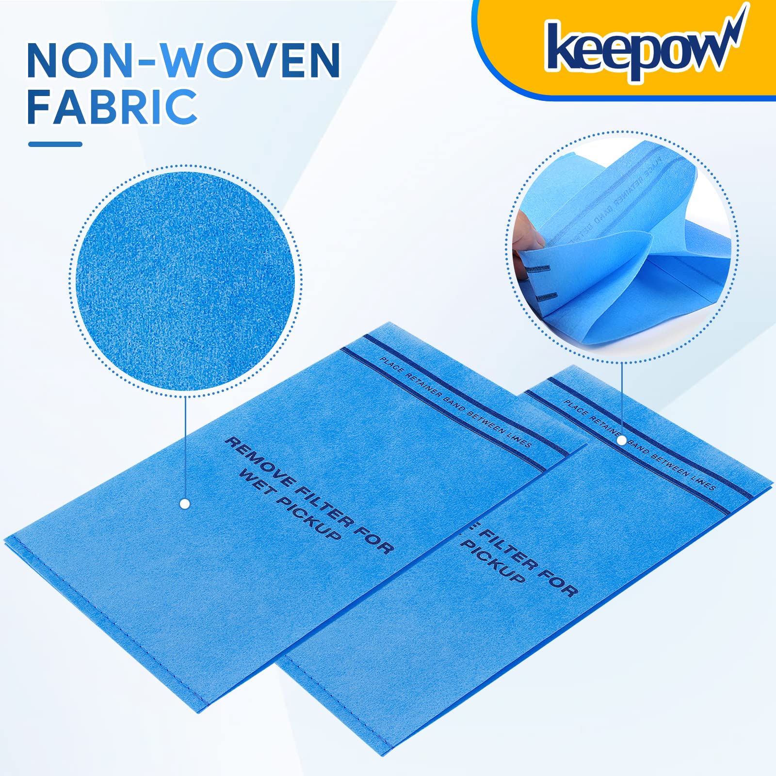 KEEPOW Wet Dry Vac Filter Fit for Stinger 2.5 to 5 Gallon Wet Dry Vacuum WS0255VA, Part# VF2000, 6 Pack