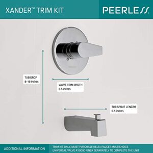 DELTA FAUCET Peerless PTT14119-BL Xander Trim Kit Tub Only, Matte Black