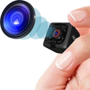 mini spy camera 1080p hidden camera - portable small hd nanny cam with night vision and motion detection - indoor covert security camera for home and office - hidden spy cam - built-in battery