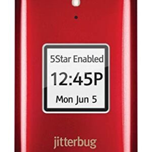 Jitterbug 8 GB Flip Cell Phone - Red