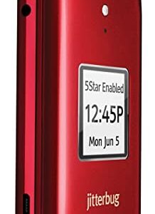 Jitterbug 8 GB Flip Cell Phone - Red