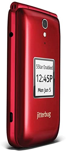 Jitterbug 8 GB Flip Cell Phone - Red