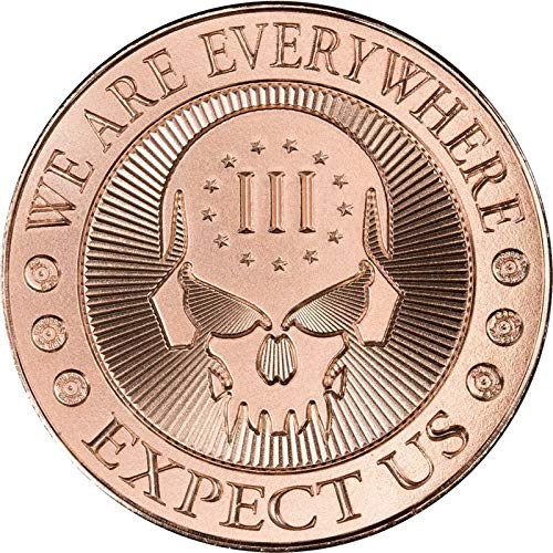 Jig Pro Shop Intaglio Mint Patriotic Militaria Series 1 oz .999 Pure Copper BU Round/Challenge Coins (Deuce Four Skull #1)