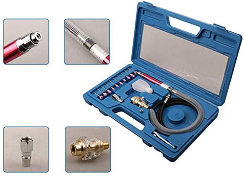 Pneumatic Air Micro Die Grinder Sets,3mm Chuck Pencil Type Polishing Engraving Grinding Pneumatic Tools 58000RPM